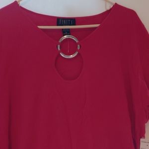 Finity Pink  Top long Sleeves. 2X  SALE  MARKED DOWN New